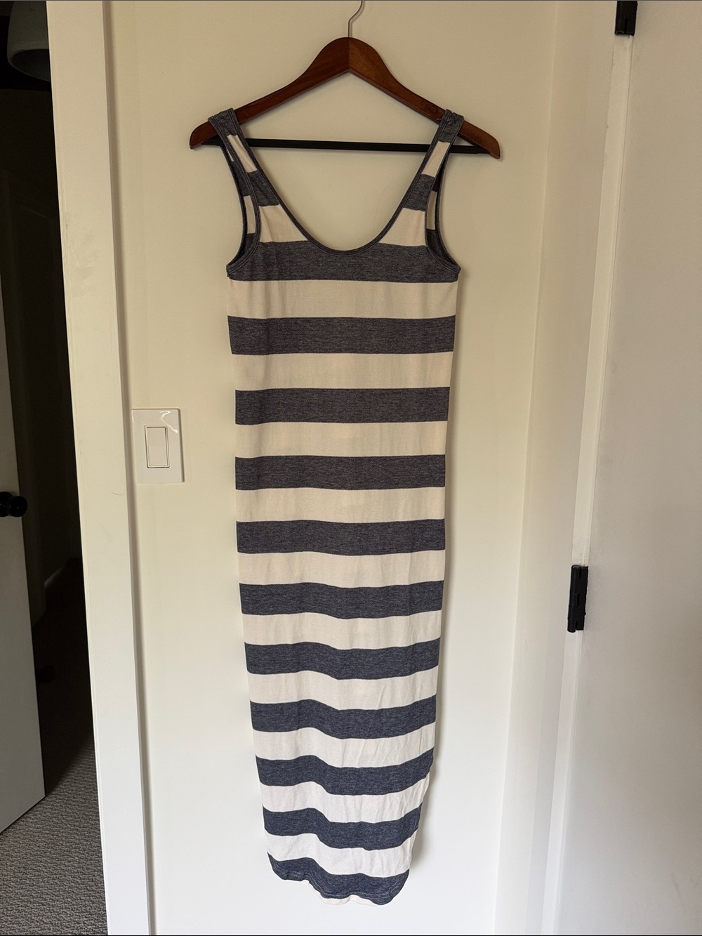 The Fifth Label Navy & White Striped Tank Maxi Dress